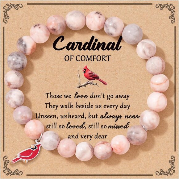 Sympathy Memorial Gift for Loss of Loved One in Heaven Bead Chain Bracelet - Picture 1 of 8
